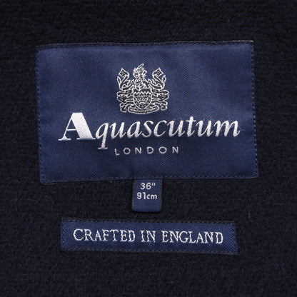 Aquascutum 2227452858 Navy Wool Duffle Coat Size 36