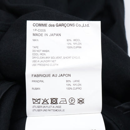 BLACKCOMMEdesGARCONS 25AW Wool Flannel Coat Black Size XXL