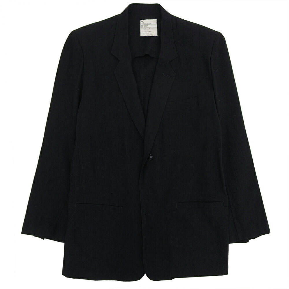 Y's 2-Button Black Cotton Jacket Size M