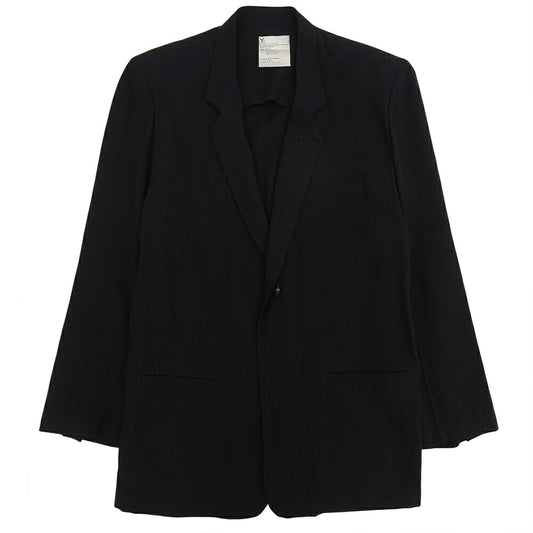 Y's 2-Button Black Cotton Jacket Size M