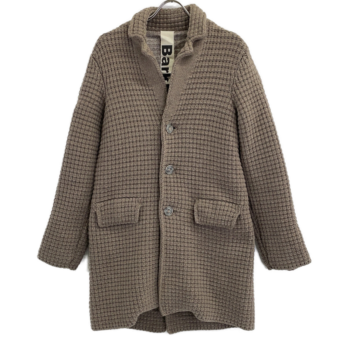 Bark Knit Gray Chesterfield Coat Size S