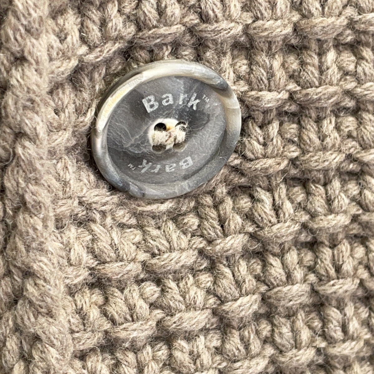 Bark Knit Gray Chesterfield Coat Size S