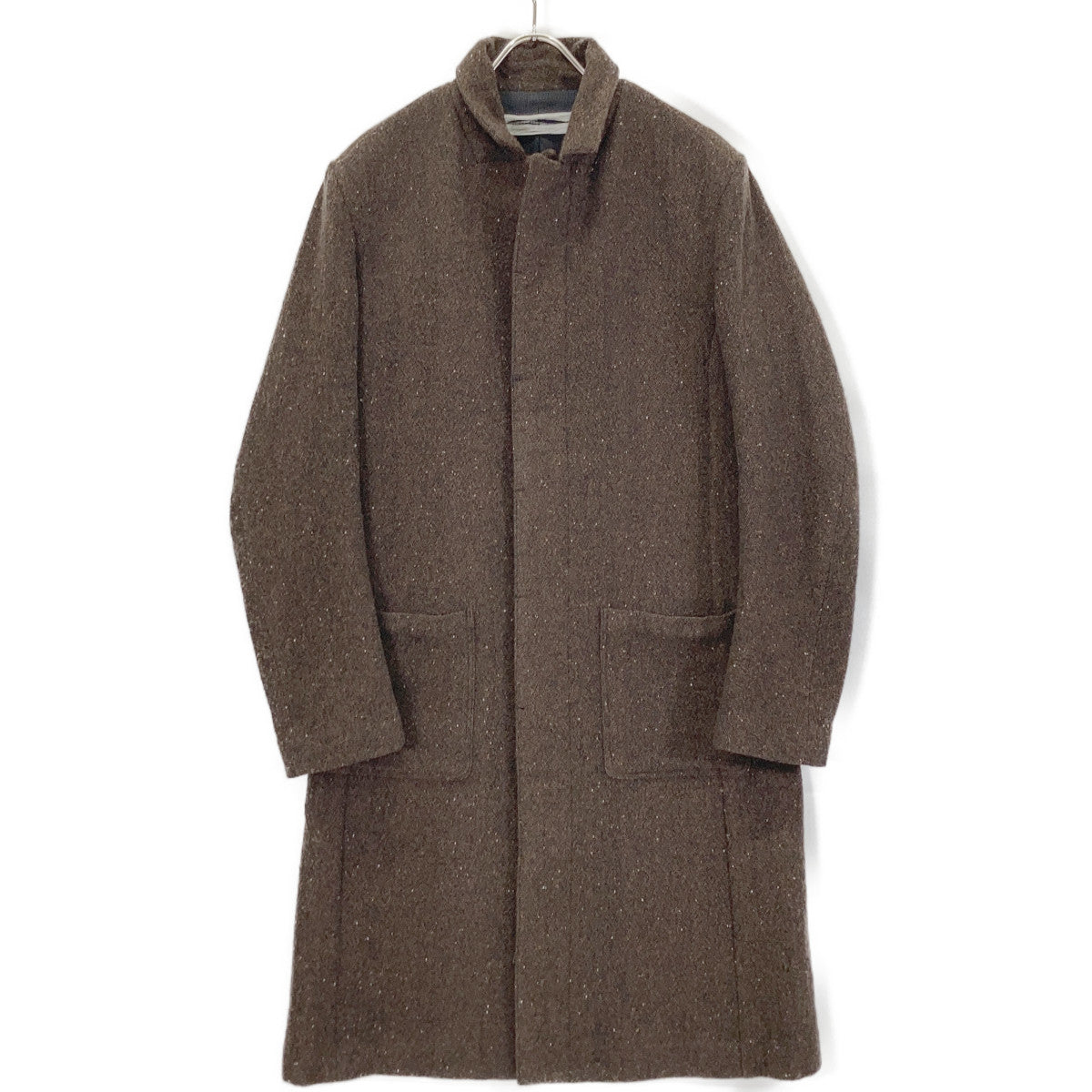 AW individual sentiments 20AW Brown Tweed Long Coat Size 0