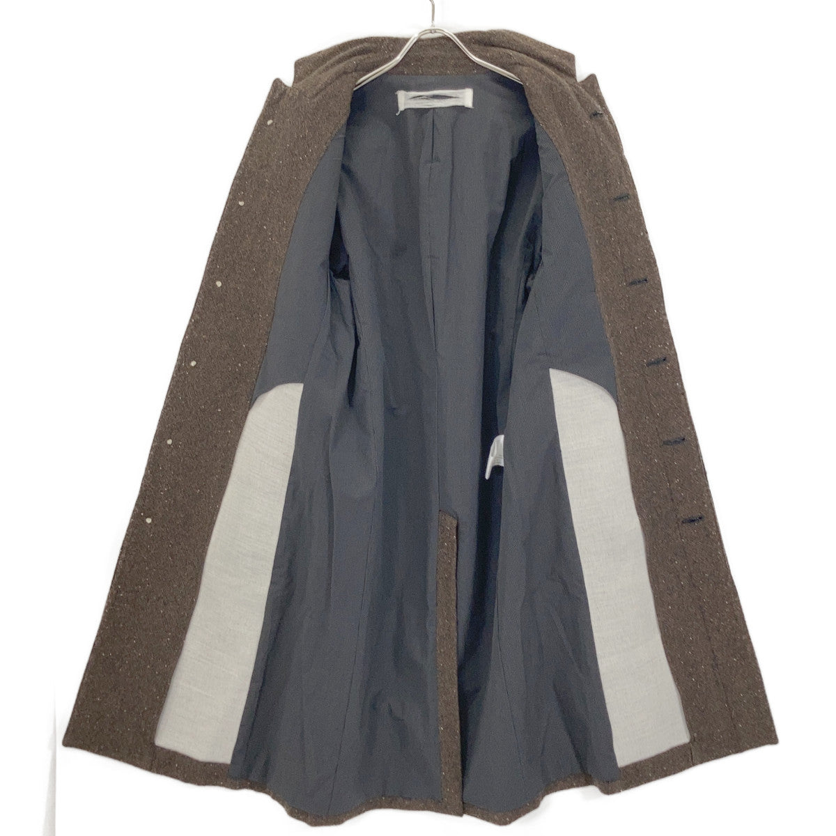 AW individual sentiments 20AW Brown Tweed Long Coat Size 0