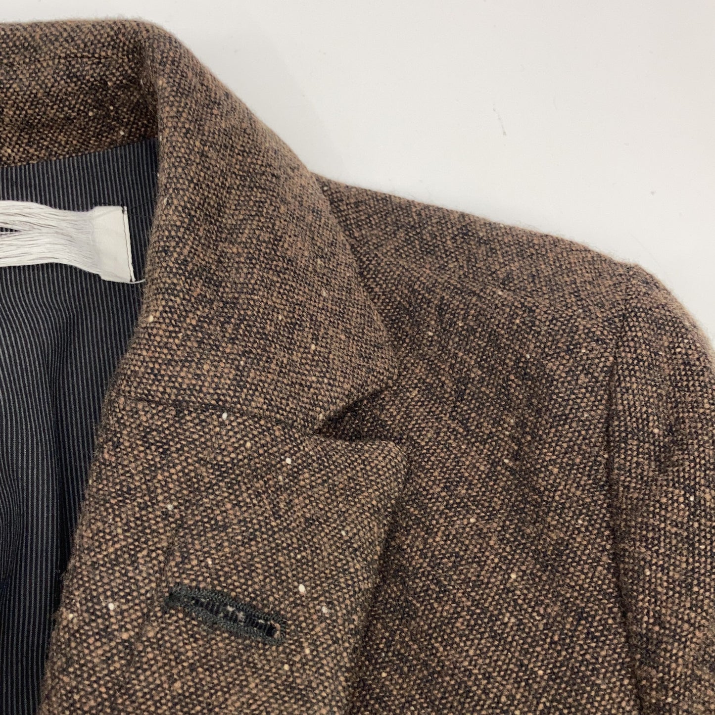 AW individual sentiments 20AW Brown Tweed Long Coat Size 0