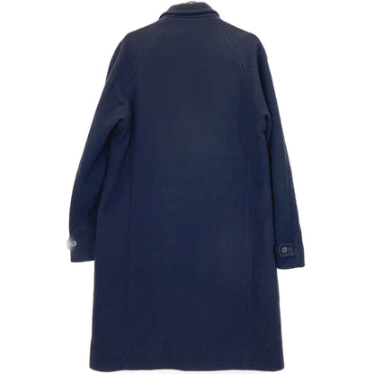 STEPHAN SCHNEIDER Navy Wool Faux Fur Lined Long Coat Size 4