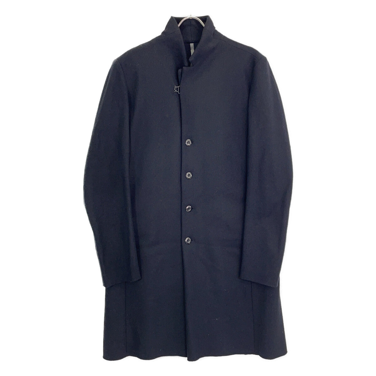 ATTACHMENT Black Cashmere Wool Melton Long Coat Size 3