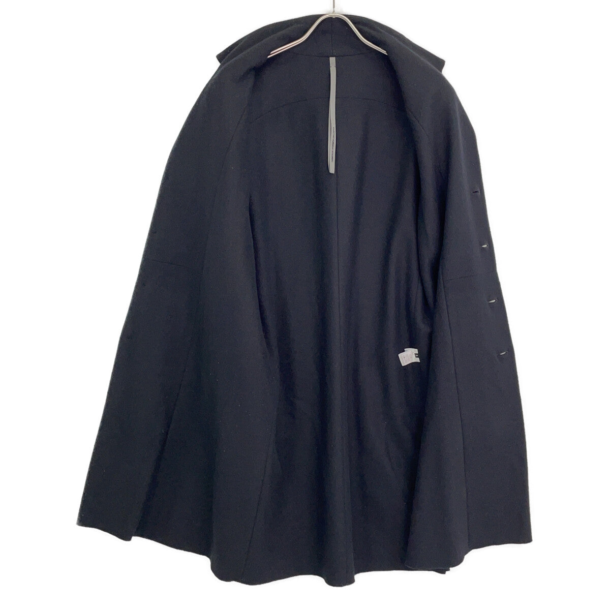 ATTACHMENT Black Cashmere Wool Melton Long Coat Size 3