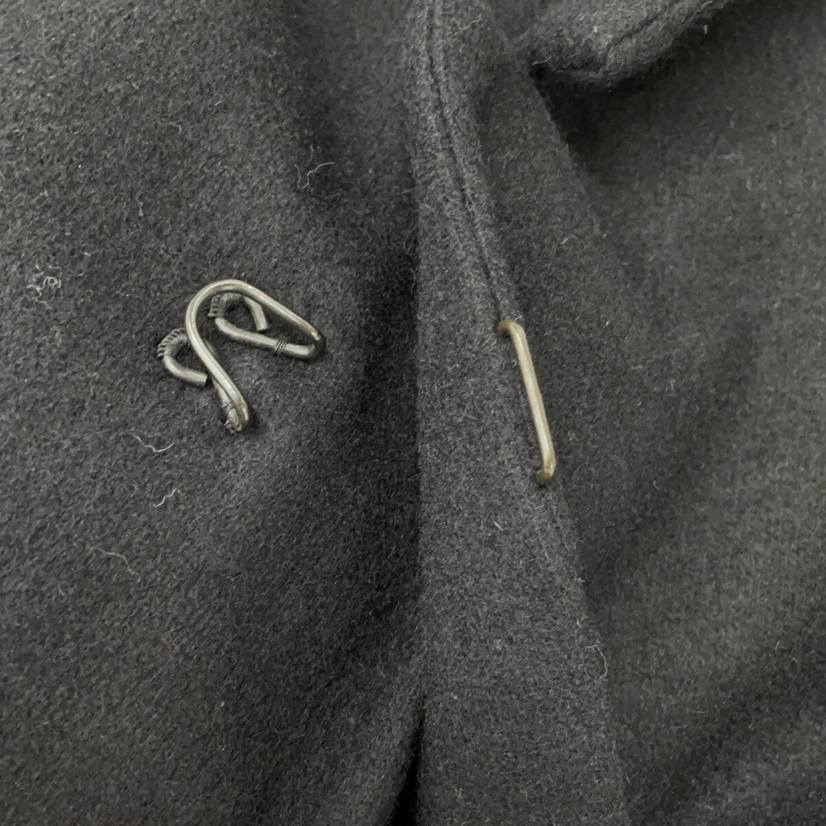 ATTACHMENT Black Cashmere Wool Melton Long Coat Size 3