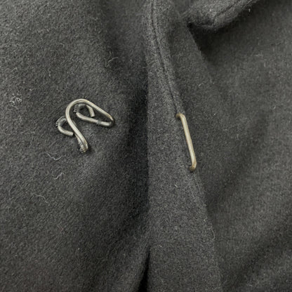 ATTACHMENT Black Cashmere Wool Melton Long Coat Size 3