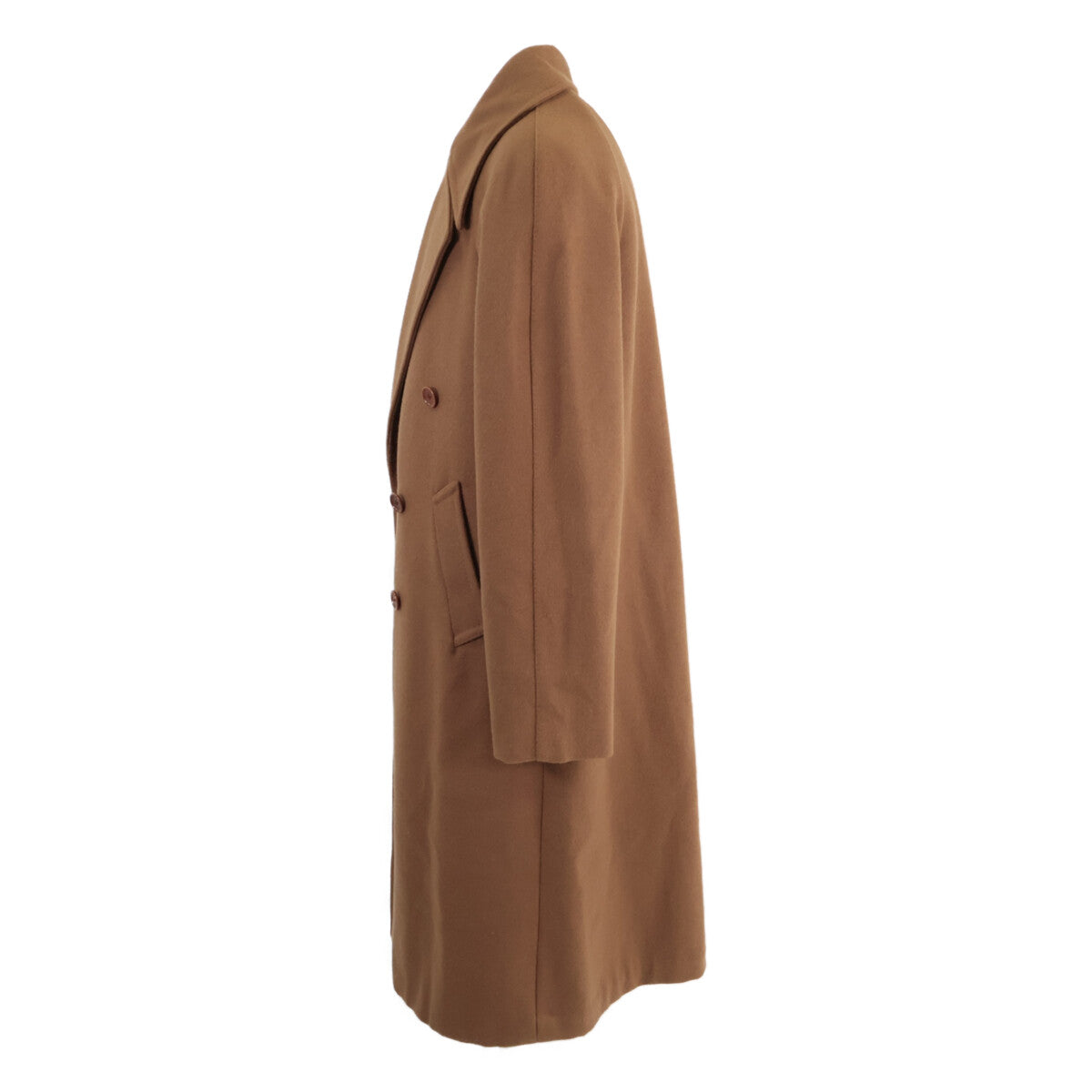 Luca Grassia Holms Vintage Wool Double Coat Brown Size 48