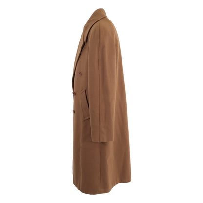Luca Grassia Holms Vintage Wool Double Coat Brown Size 48