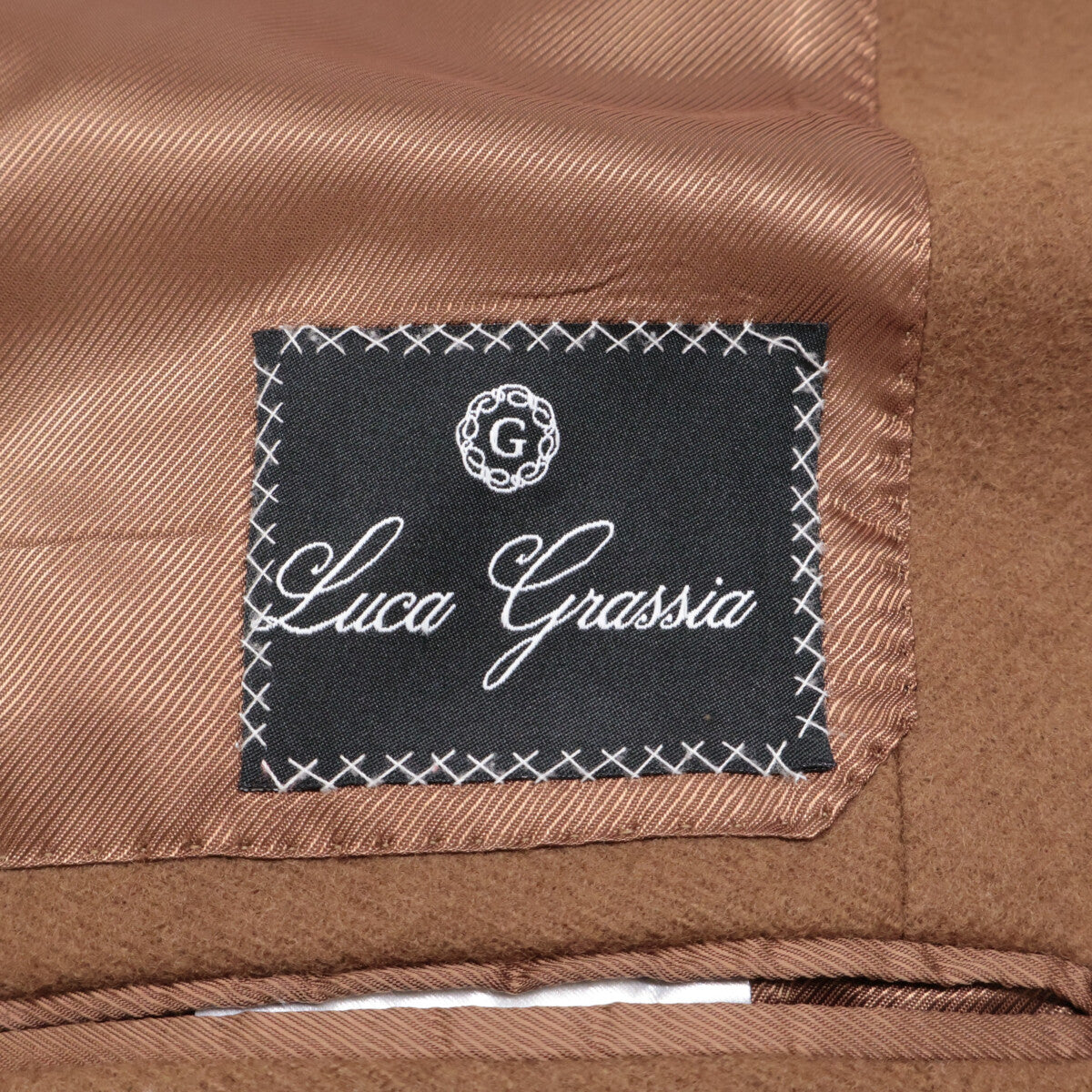 Luca Grassia Holms Vintage Wool Double Coat Brown Size 48