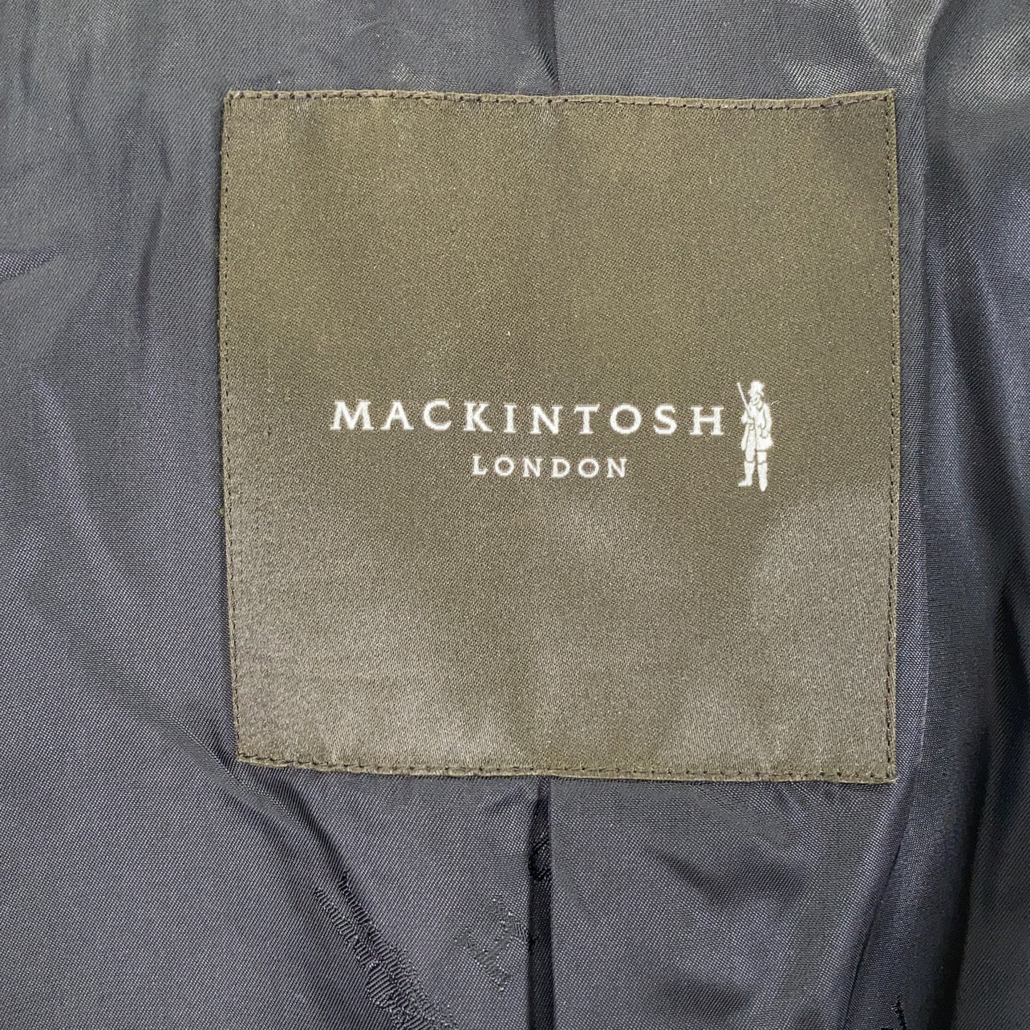MACKINTOSH Navy Wool Bal Collar Coat Size 36