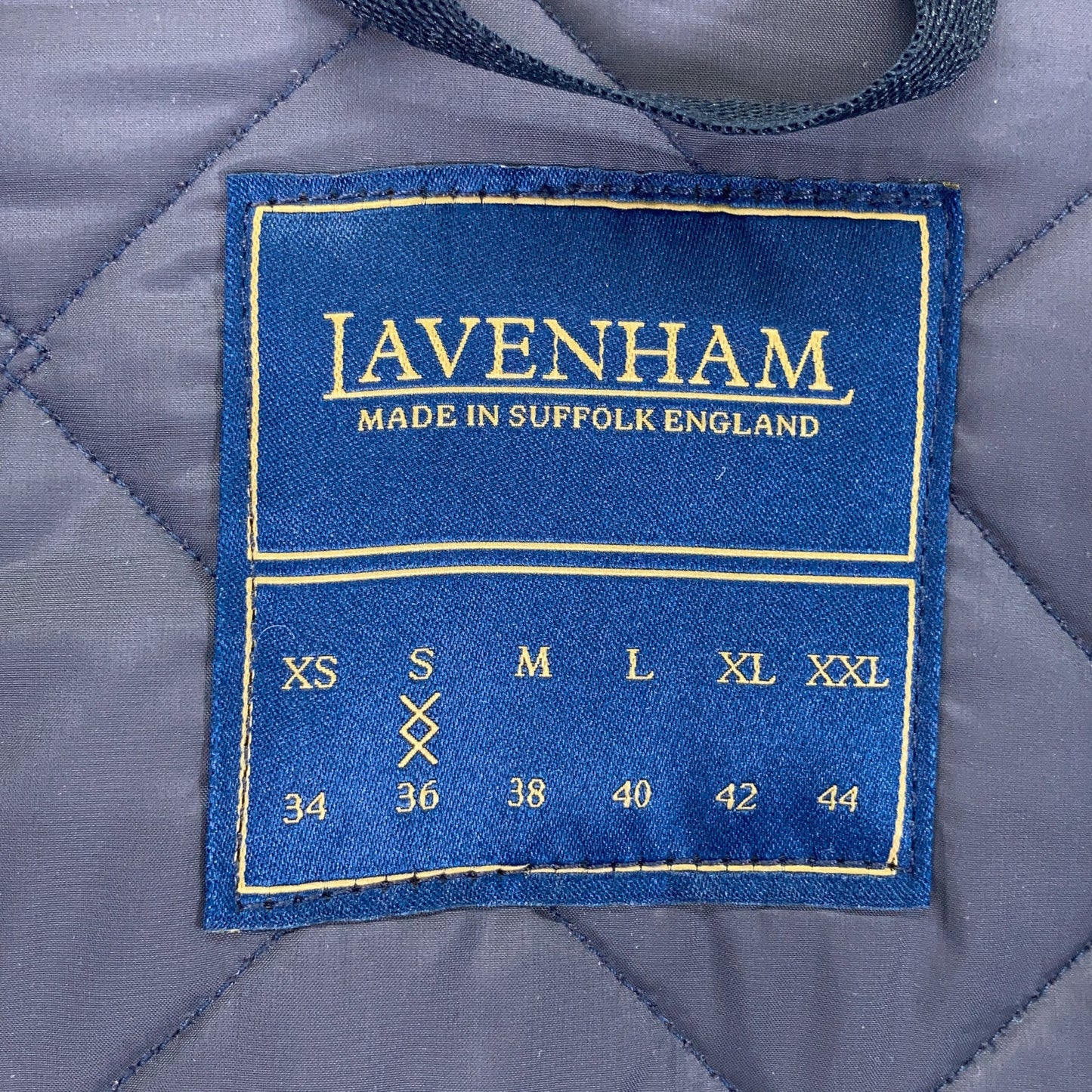 LAVENHAM Navy Wool Mickfield Coat Size S