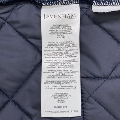 LAVENHAM Navy Wool Mickfield Coat Size S