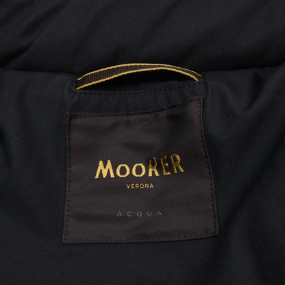 MOORER BOND-WI Stand Collar Poly Down Coat Black Size 54