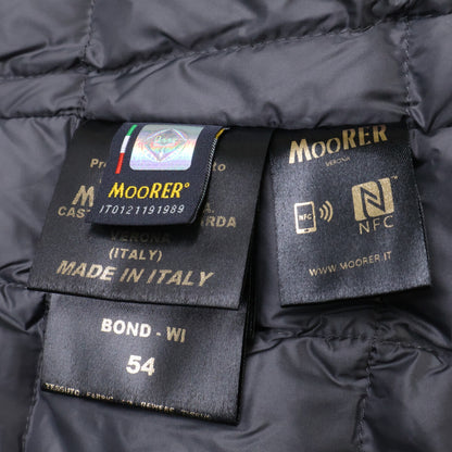 MOORER BOND-WI Stand Collar Poly Down Coat Black Size 54