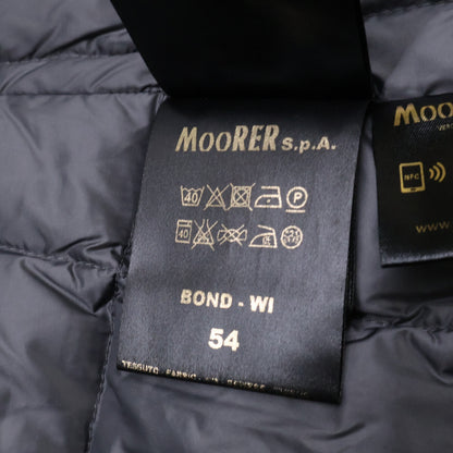MOORER BOND-WI Stand Collar Poly Down Coat Black Size 54