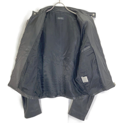 BARNEYSNEWYORK Black Lambskin Single Rider Jacket Size 48