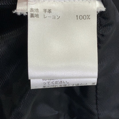 BARNEYSNEWYORK Black Lambskin Single Rider Jacket Size 48