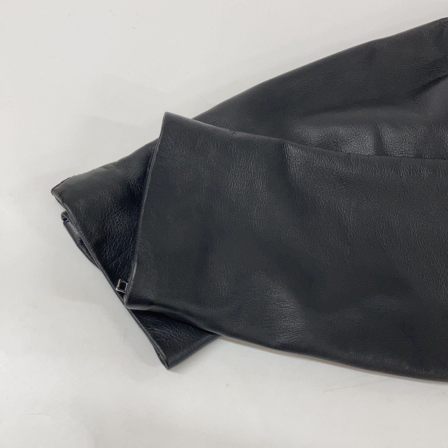 BARNEYSNEWYORK Black Lambskin Single Rider Jacket Size 48