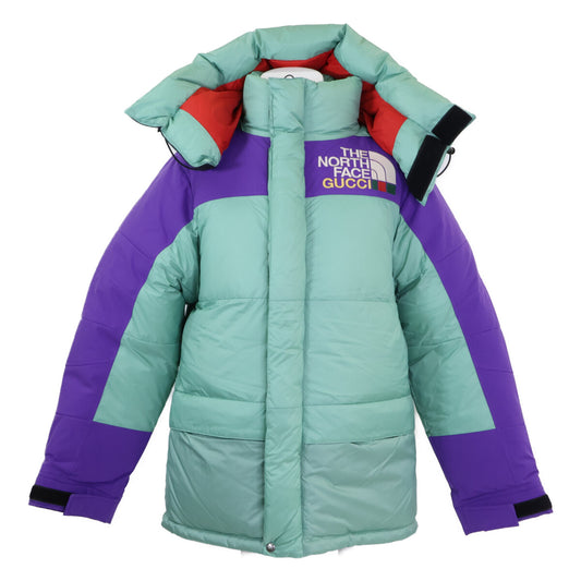 GUCCI x TNF Hooded Down Jacket Green Nylon Size XS
