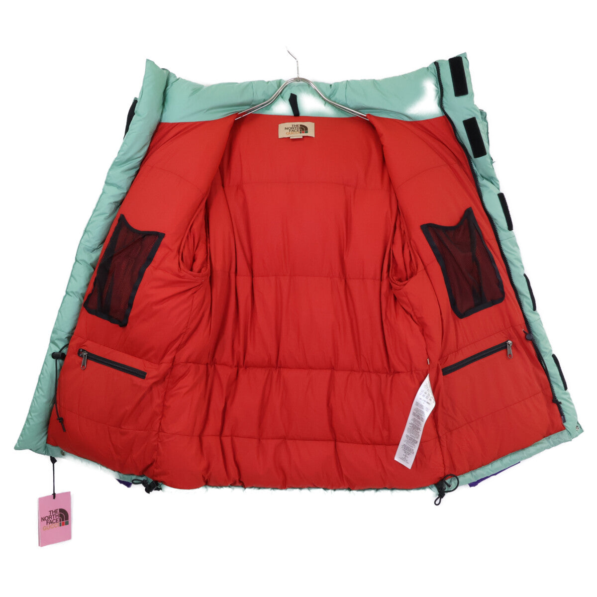 GUCCI x TNF Hooded Down Jacket Green Nylon Size XS