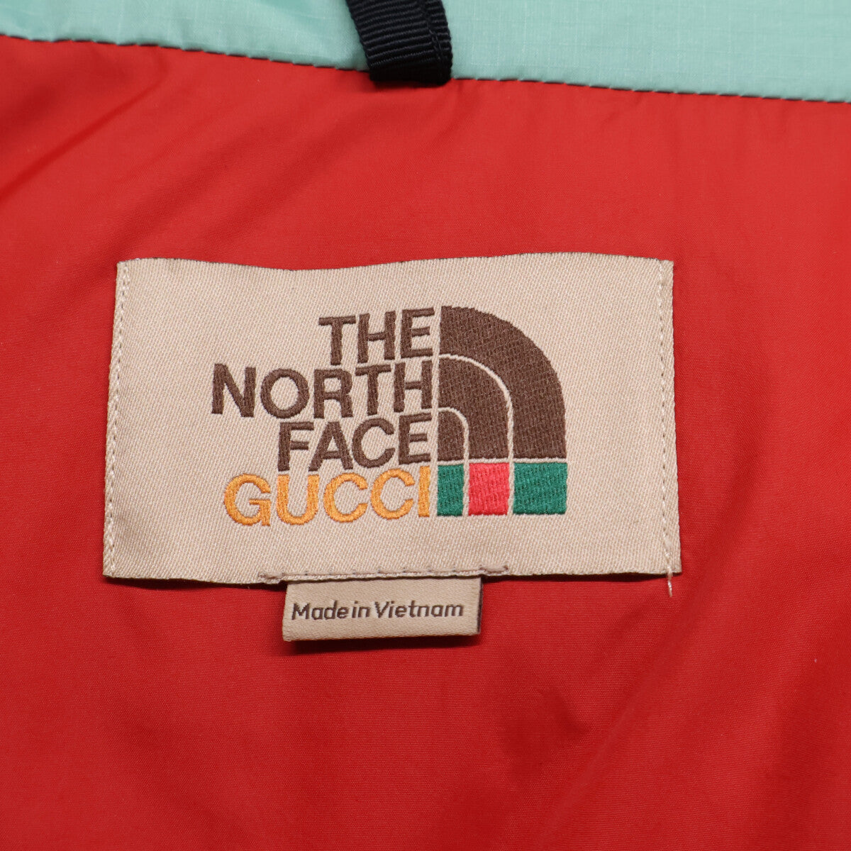 GUCCI x TNF Hooded Down Jacket Green Nylon Size XS