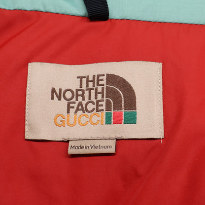 GUCCI x TNF Hooded Down Jacket Green Nylon Size XS