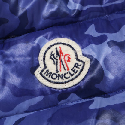 MONCLER PATRICK GILET Camo Hooded Down Vest Blue Size 1