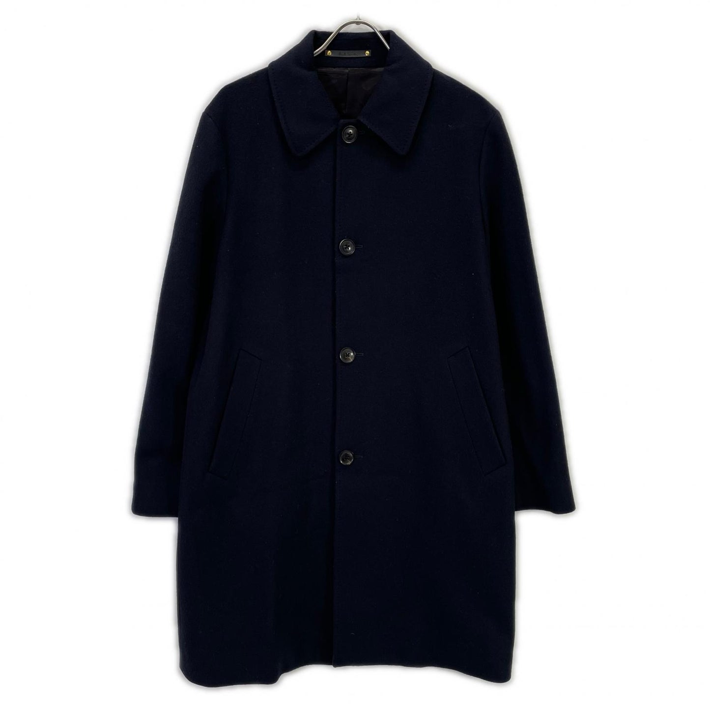 PaulSmith Navy Cashmere Blend Single Coat Size L