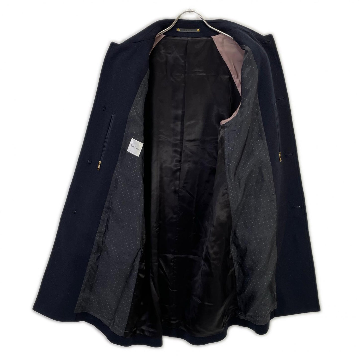 PaulSmith Navy Cashmere Blend Single Coat Size L