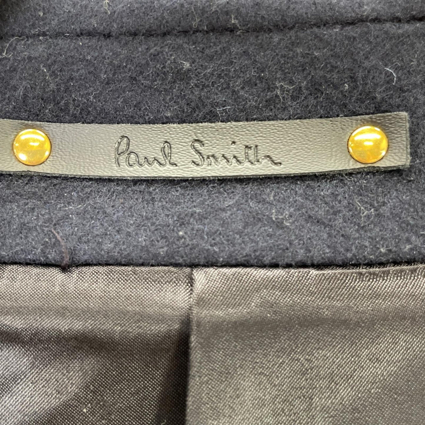 PaulSmith Navy Cashmere Blend Single Coat Size L