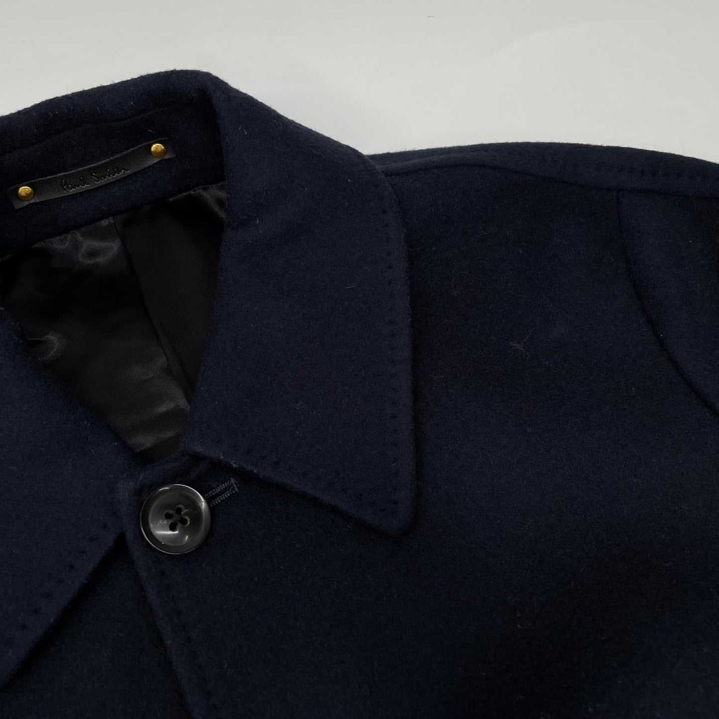 PaulSmith Navy Cashmere Blend Single Coat Size L