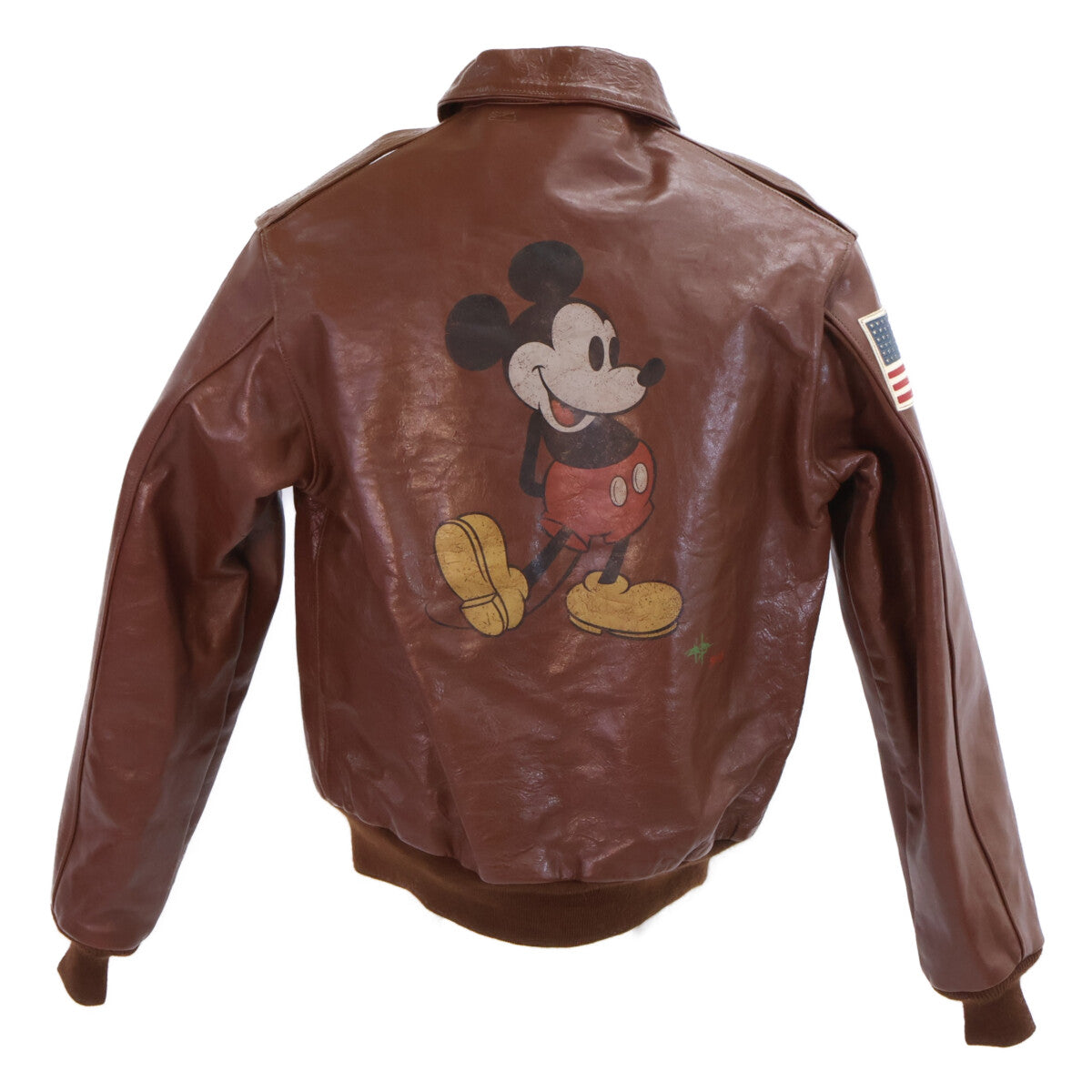 TOYS McCOY PRODUCT Ltd A-2 Mickey Leather Jacket Size 42