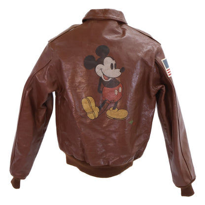 TOYS McCOY PRODUCT Ltd A-2 Mickey Leather Jacket Size 42