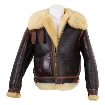 THE FEW B-3 Mouton Flight Jacket Brown Size 42