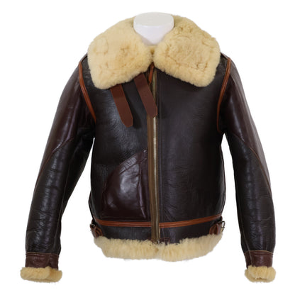 THE FEW B-3 Mouton Flight Jacket Brown Size 42