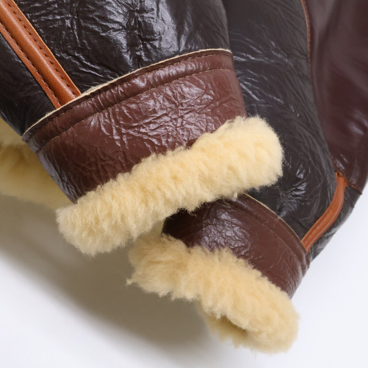 THE FEW B-3 Mouton Flight Jacket Brown Size 42