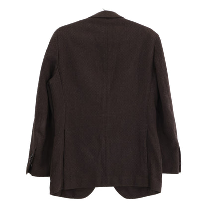 CARUSO Beams Aida Wool Cotton Melange Jacket Brown Size 46R