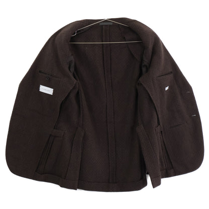 CARUSO Beams Aida Wool Cotton Melange Jacket Brown Size 46R