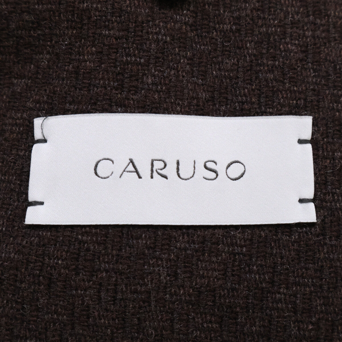 CARUSO Beams Aida Wool Cotton Melange Jacket Brown Size 46R