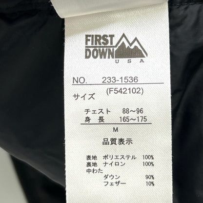 FIRST DOWN Black Polyester Down Jacket Size M