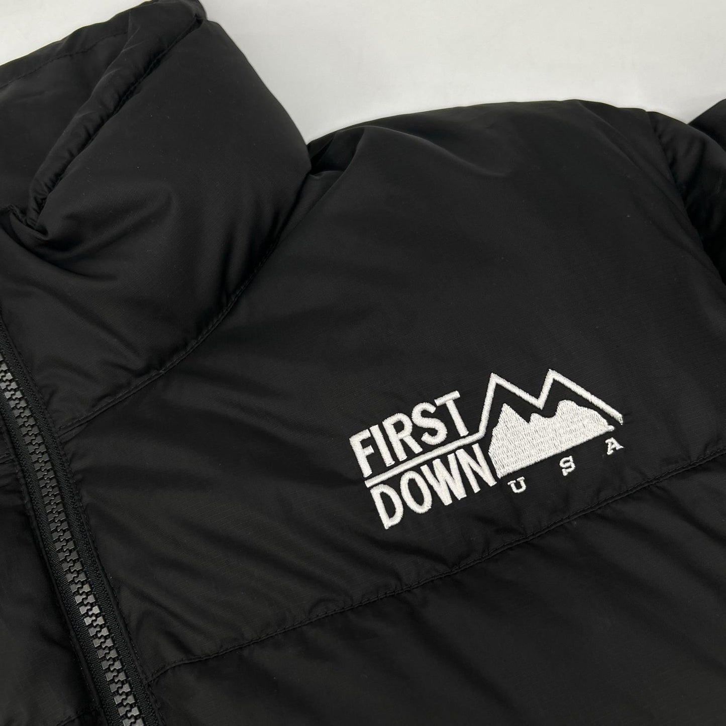 FIRST DOWN Black Polyester Down Jacket Size M