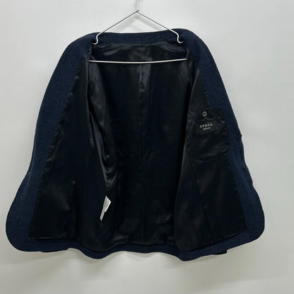 EPOCA UOMO Light Wool Knit Jacket Navy Size 46