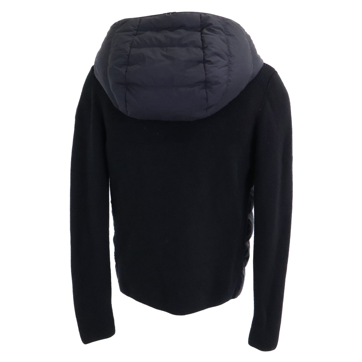 MONCLER CARDIGAN TRICOT Knit Panel Down Jacket Black Size M