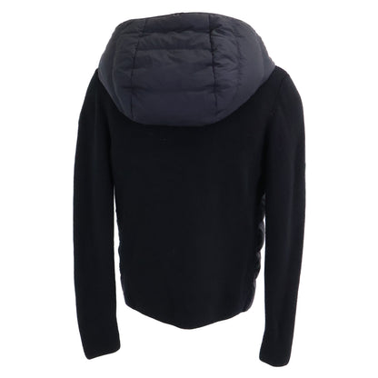 MONCLER CARDIGAN TRICOT Knit Panel Down Jacket Black Size M