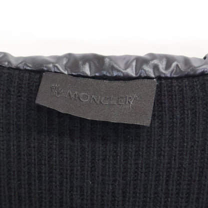 MONCLER CARDIGAN TRICOT Knit Panel Down Jacket Black Size M