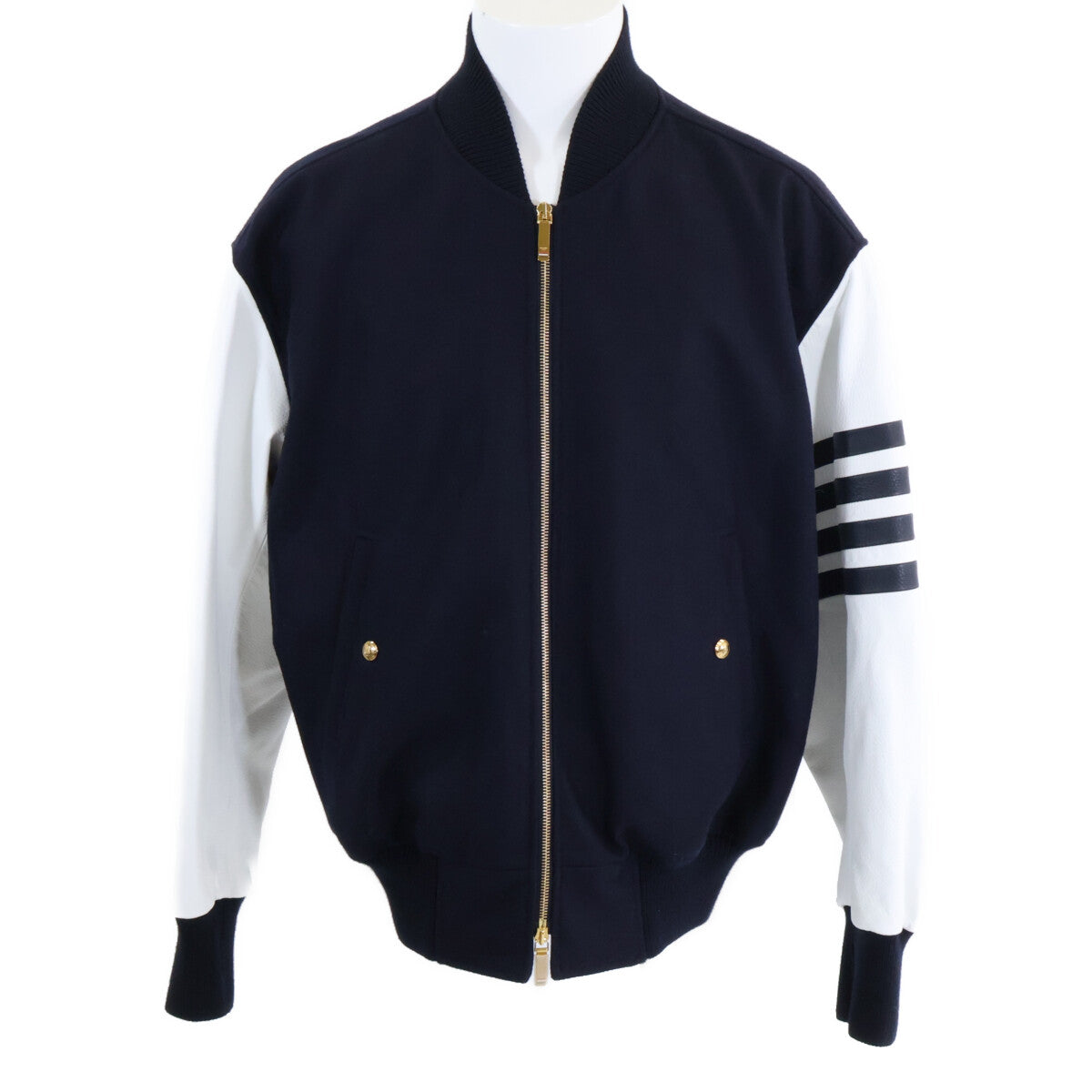 THOM BROWNE Melton Wool 4BAR Oversized Jacket